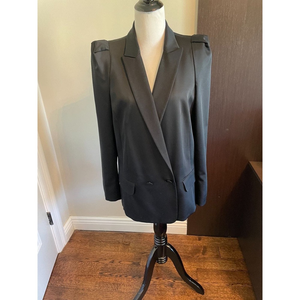 NWOT ARMAND BASI Black Wool Blend Black Jacket SZ 44/US 10